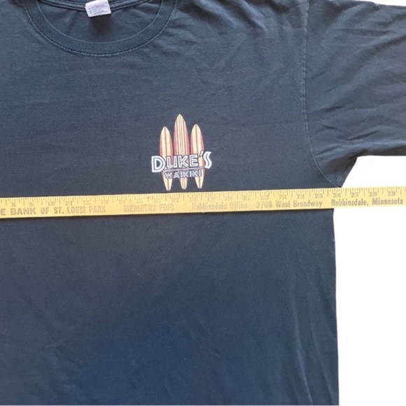 VTG Dukes Waikiki Surfboard Anvil Tee Crew Neck Short Sleeve 2X Faded Distressed - Picture 4 of 5